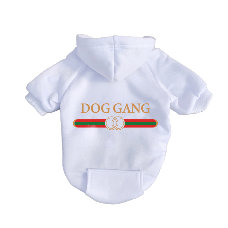 Dog Gang Clothes Fashion Warm Winter Spring Small Medium Puppy Chihuahua York French Bulldog Luxury Fleece Lining Pet Hoodies - Doggie Babies