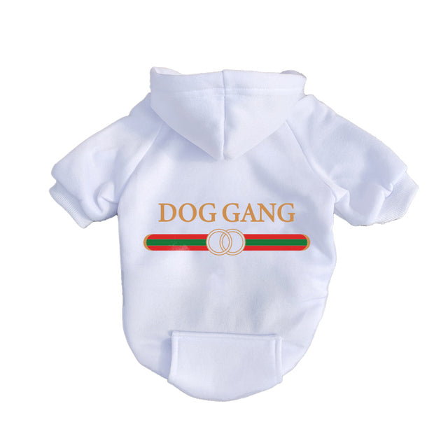 Dog Gang Clothes Fashion Warm Winter Spring Small Medium Puppy Chihuahua York French Bulldog Luxury Fleece Lining Pet Hoodies - Doggie Babies