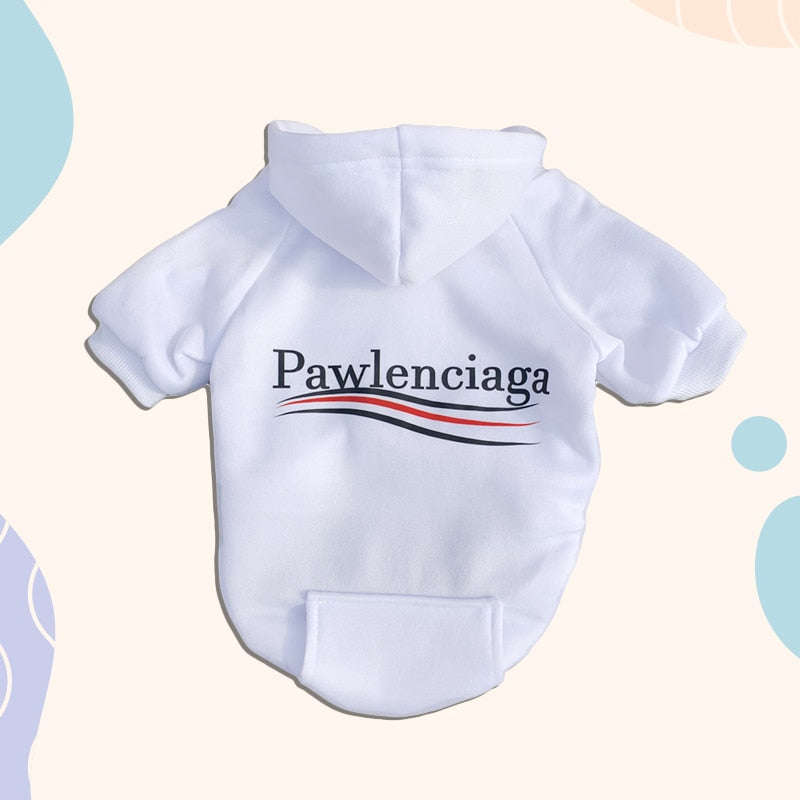 Printed Pawlenciaga Dog Hoodies - Doggie Babies